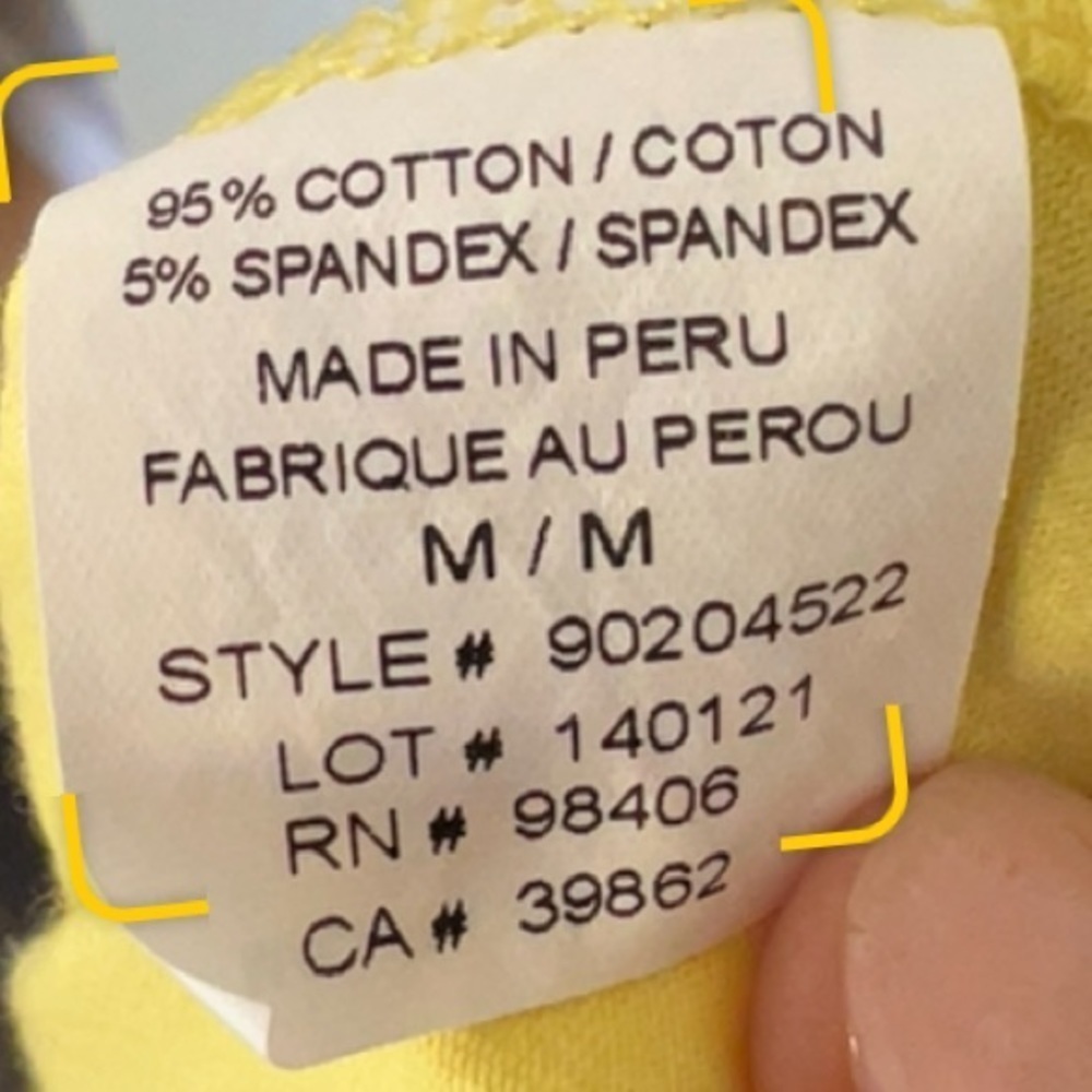 Theory yellow sleeveless ruffle trim cotton blend v-neck top size medium - Picture 5 of 5